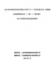 山東祥東新材料科技有限公司年產(chǎn)8.7萬噸抗氧化劑、烷基酚及粗酚精制項(xiàng)目(一期)(一期裝置)竣工環(huán)境保護(hù)驗(yàn)收監(jiān)測(cè)報(bào)告